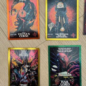 Stranger Things Season 4 Trading Cards – Rare Foil & Character Card Lot (New)